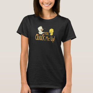 Duckling And Chick Laughing Pun You Quack Me Up T-Shirt