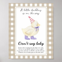 Duckling Baby Shower - Don't say baby