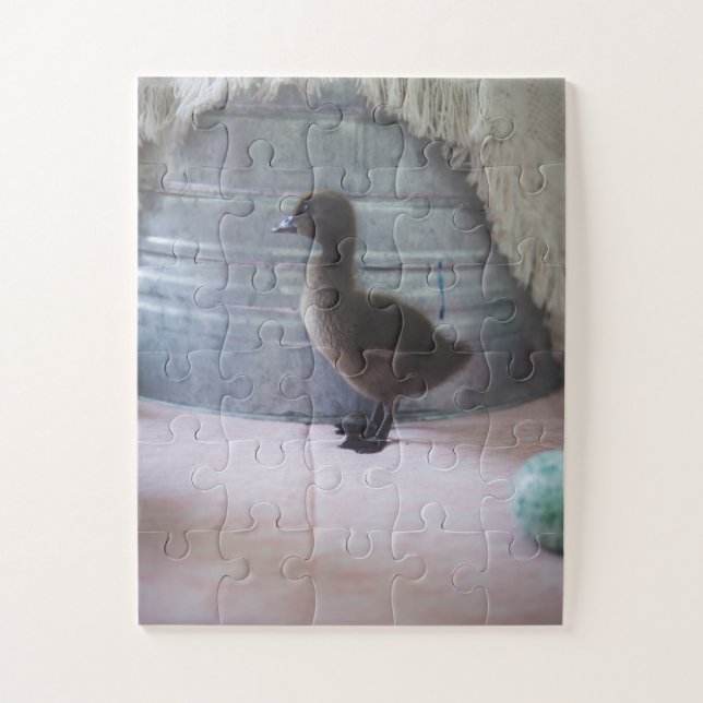 Duckling, Dark Brown Baby Duck Jigsaw Puzzle (Vertical)