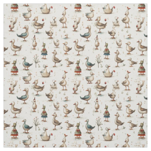 Duckling Delight: Whimsy Duck Fabric (Swatch)