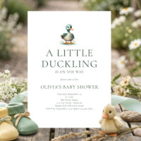 Duckling on way Duck Gender Neutral Baby Shower