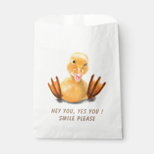 Duckling Playful Wink Favor Bag Smile Cartoon
