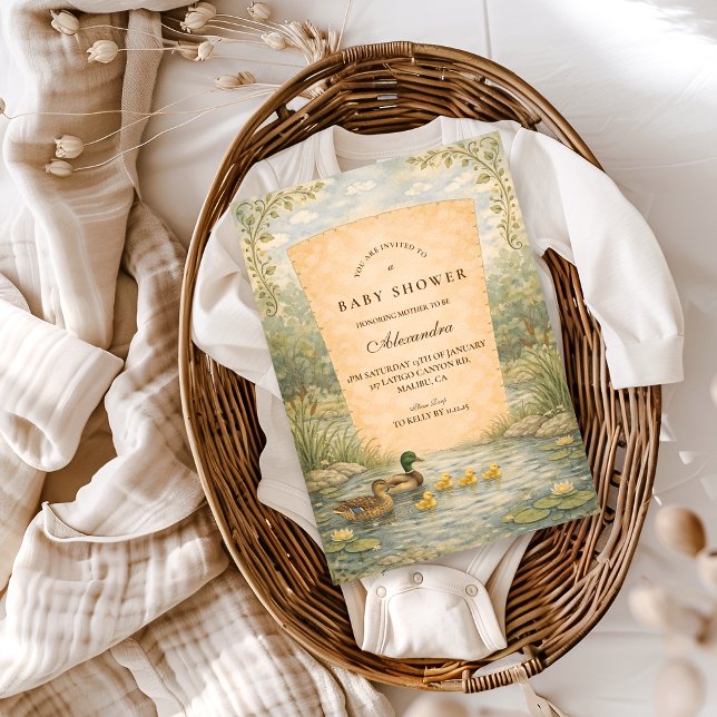 Duckling Pond Baby Shower Invitation (Creator Uploaded)