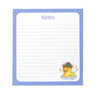 Duckling With Umbrella Hat  Notepad