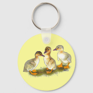 Ducklings:  Buff Orpingtons Keychain