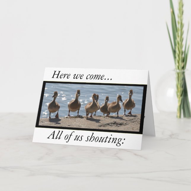 Ducklings Funny Mothers Day Card (Front)