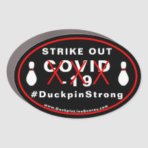 Duckpins Strikeout - Car Magnet