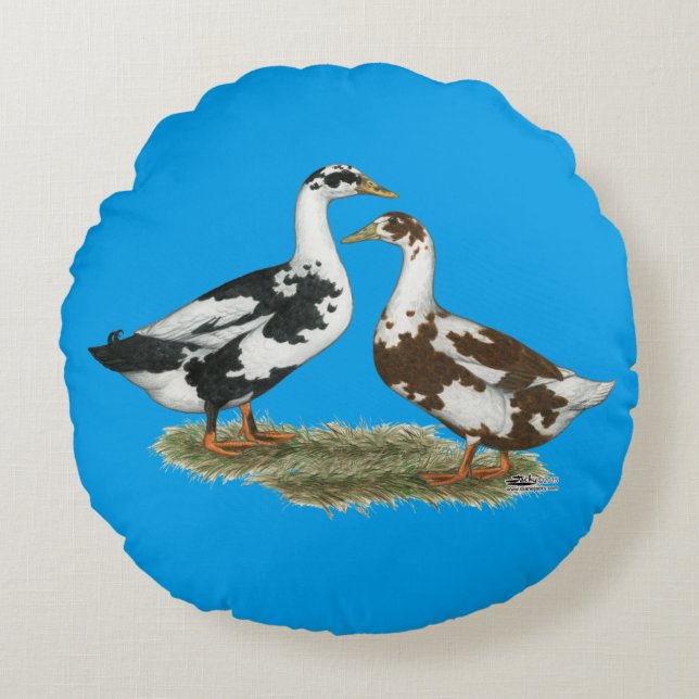 Ducks Ancona Pair Round Pillow (Front)