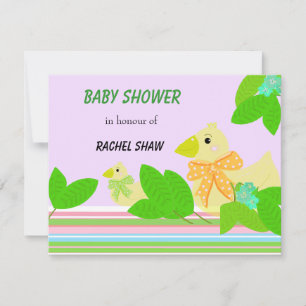 Ducks and Greenery Baby Shower Invitation