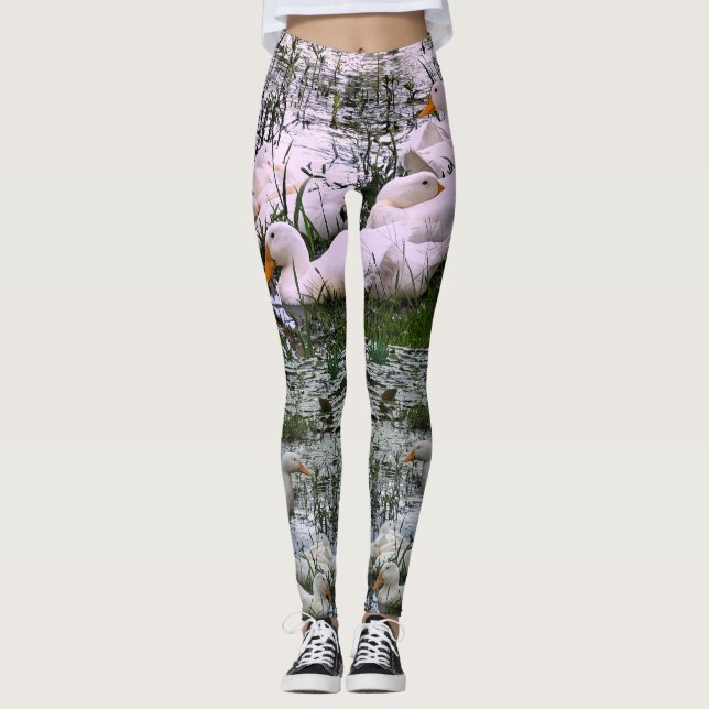 Ducks Animal Camouflage Look   Leggings (Front)