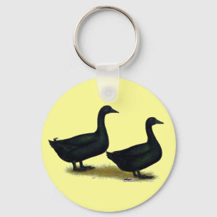 Ducks:  Black Cayugas Keychain