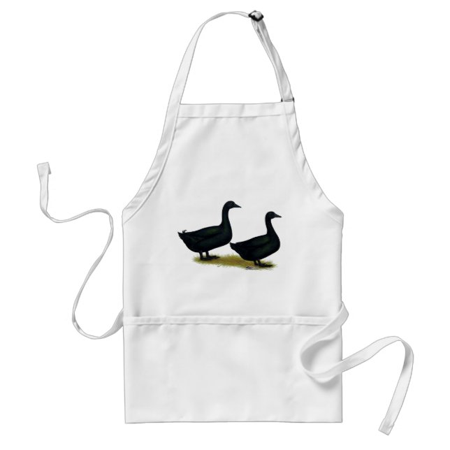 Ducks:  Black Cayugas Standard Apron (Front)