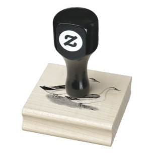 Ducks: Blue Magpies Rubber Stamp