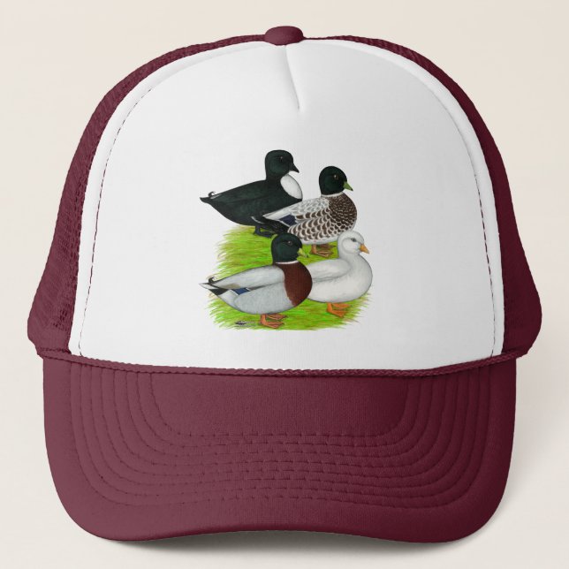 Ducks:  Call Quartet Trucker Hat (Front)