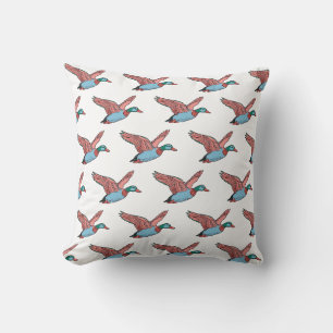 Ducks can fly!  throw pillow