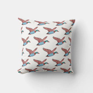 Ducks can fly! throw pillow