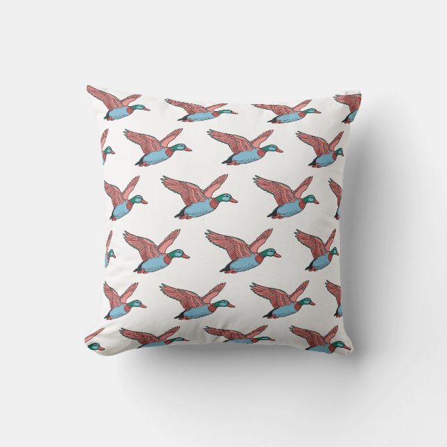 Ducks can fly!  throw pillow (Front)