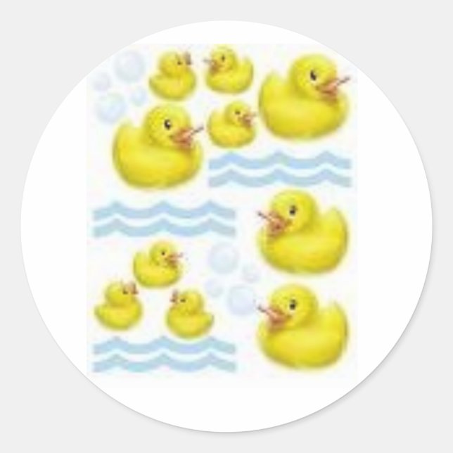 ducks classic round sticker (Front)