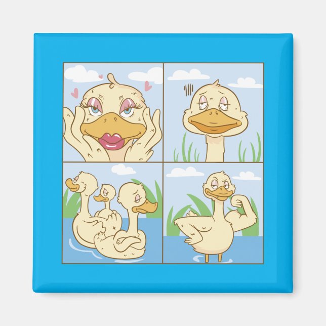 Ducks Doing Cute Things : LOVE Magnet (Front)