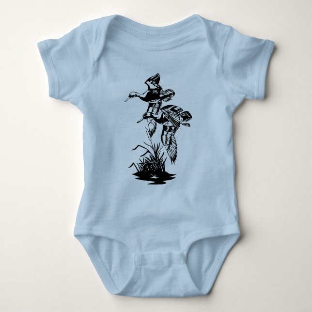DUCKS FLYING BABY BODYSUIT (Front)