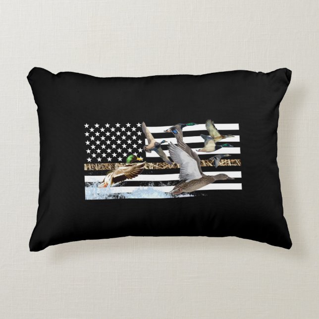 Ducks Flying (Camouflage) Accent Pillow (Front)
