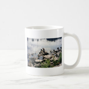 ducks in a river coffee mug