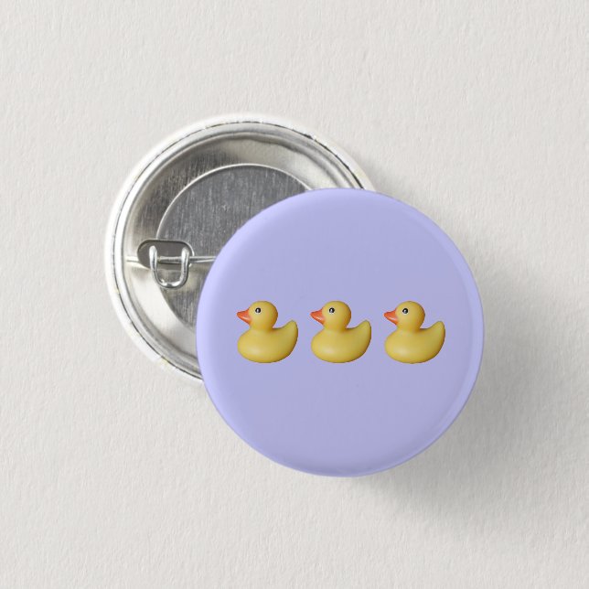 Ducks in a Row 1 Inch Round Button (Front & Back)