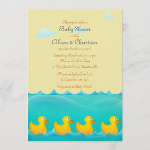 Ducks in a Row Baby Shower Invitation