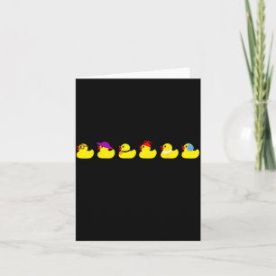 Ducks In A Row Funny Pun Dad Joke Cute Humor Rubbe Card