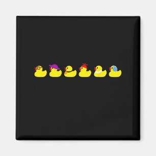 Ducks In A Row Funny Pun Dad Joke Cute Humor Rubbe Magnet