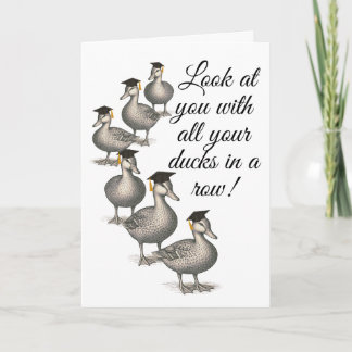 Ducks in a Row Graduation Card