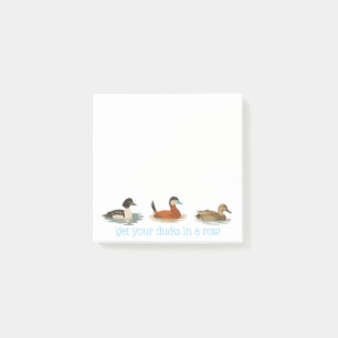 Ducks in a Row Sticky Note Pad