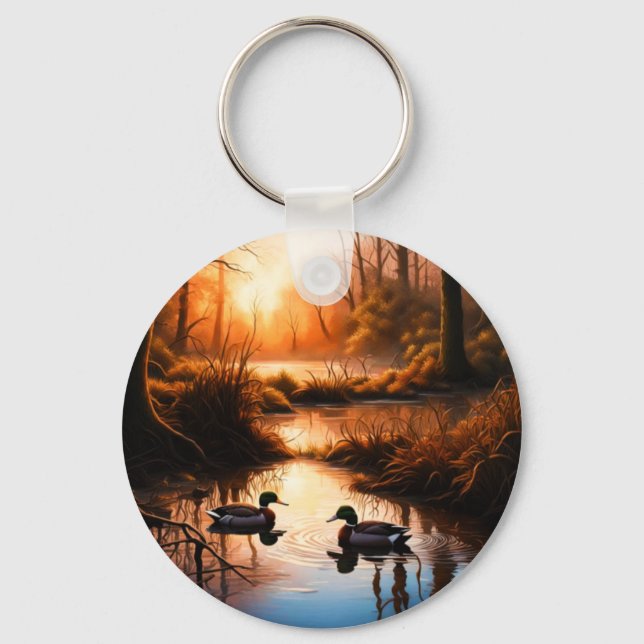 Ducks in the Swamp Keychain (Front)