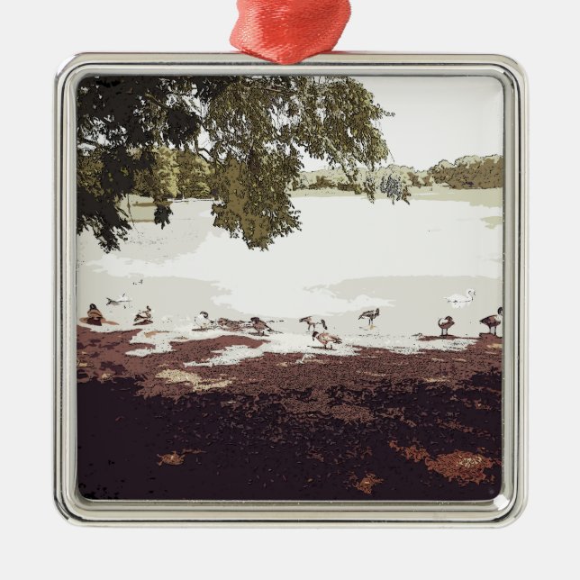 Ducks.jpg Metal Ornament (Front)