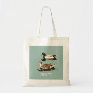 Ducks mallards edible frosting rounds tote bag