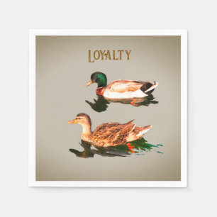 Ducks mallards. Loyalty Napkin