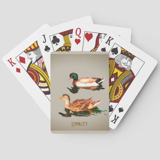 Ducks mallards. Loyalty Playing Cards (Back)