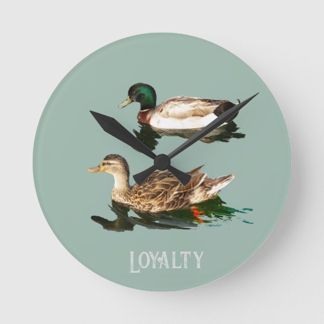 Ducks mallards round clock (Front)