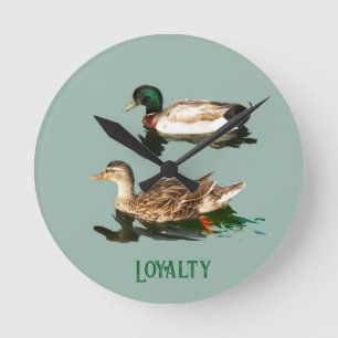 Ducks mallards round clock