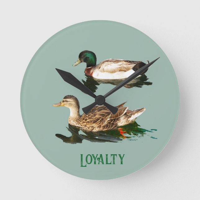 Ducks mallards round clock (Front)