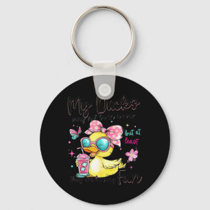 Ducks May Not Be in A Row But Having Fun Cute Duck Keychain