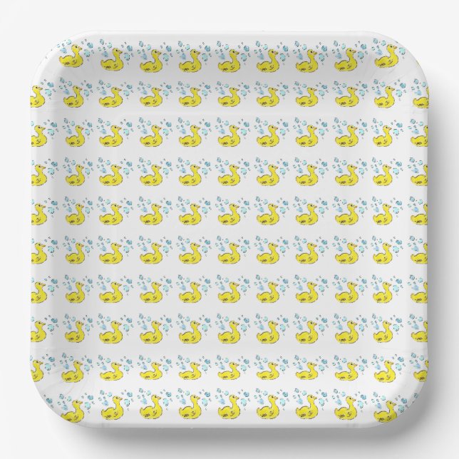 Ducks n Bubbles Paper Plate (Front)