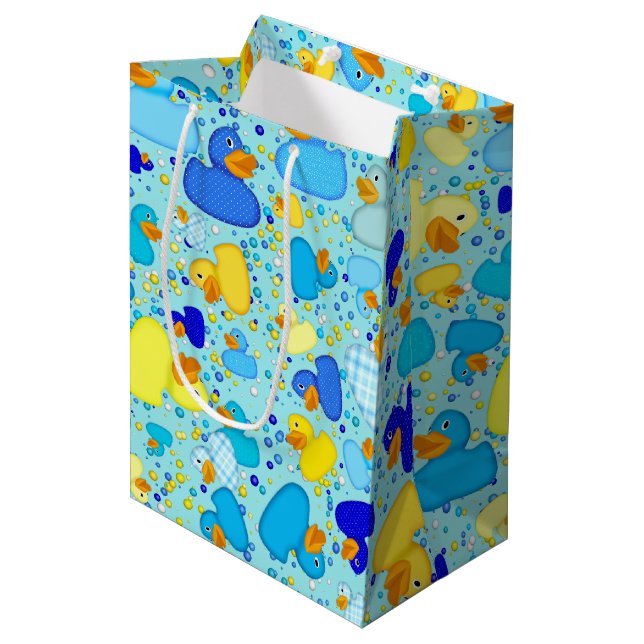 Ducks-n-Dots-Style-3-Blue 1-GIFT BAG M (Front Angled)