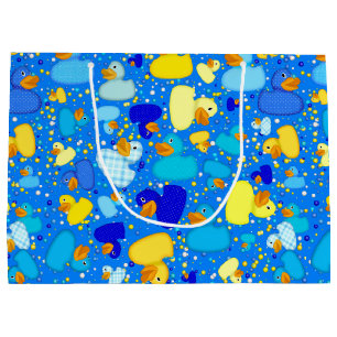 Ducks-n-Dots-Style-3-Blue 3-GIFT BAG L