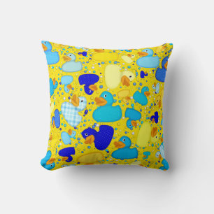 Ducks-n-Dots-Style-3-Drk Yellow-Sq THROW PILLOW