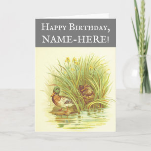Ducks Near Water Birthday Greeting Card
