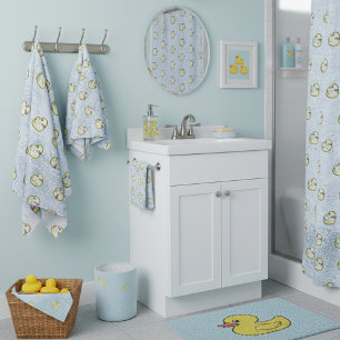 Ducks on water bath towel set