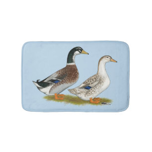 Ducks: Silver Appleyard Bath Mat