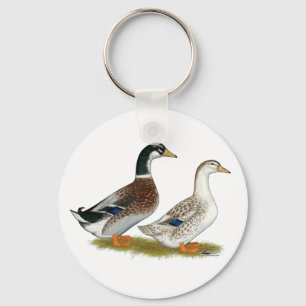 Ducks:  Silver Appleyard Keychain