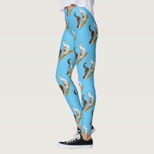Ducks:  Silver Appleyard Leggings